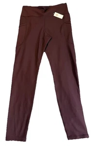 Old Navy Burgundy High-Waisted PowerSoft Full-Length Pocket Leggings, Size M - Bild 1 von 5