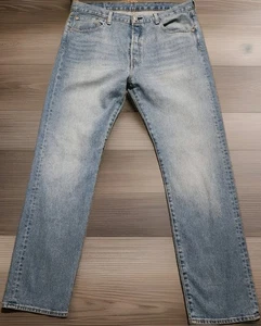 NWT Levi 501 Original Straight Leg Blue Jeans Mens Size 38x34 Button Fly Stretch - Picture 1 of 12
