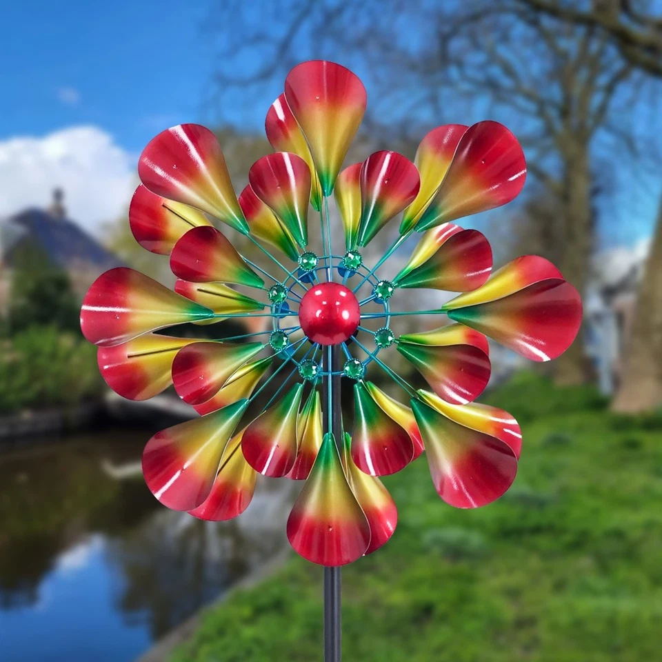 Colorful Windmills Kinetic Wind Sculptures and Spinners for Yard Garden  - Image 1 of 4