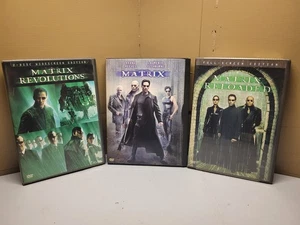 The Matrix Trilogy DVD Set – Matrix, Reloaded, Revolutions Lot Fast Shipping - Picture 1 of 9