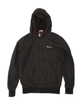 ELLESSE Mens Hooded Rain Jacket UK 34 XS Black Flecked Polyester CB63 - Image 1 of 4