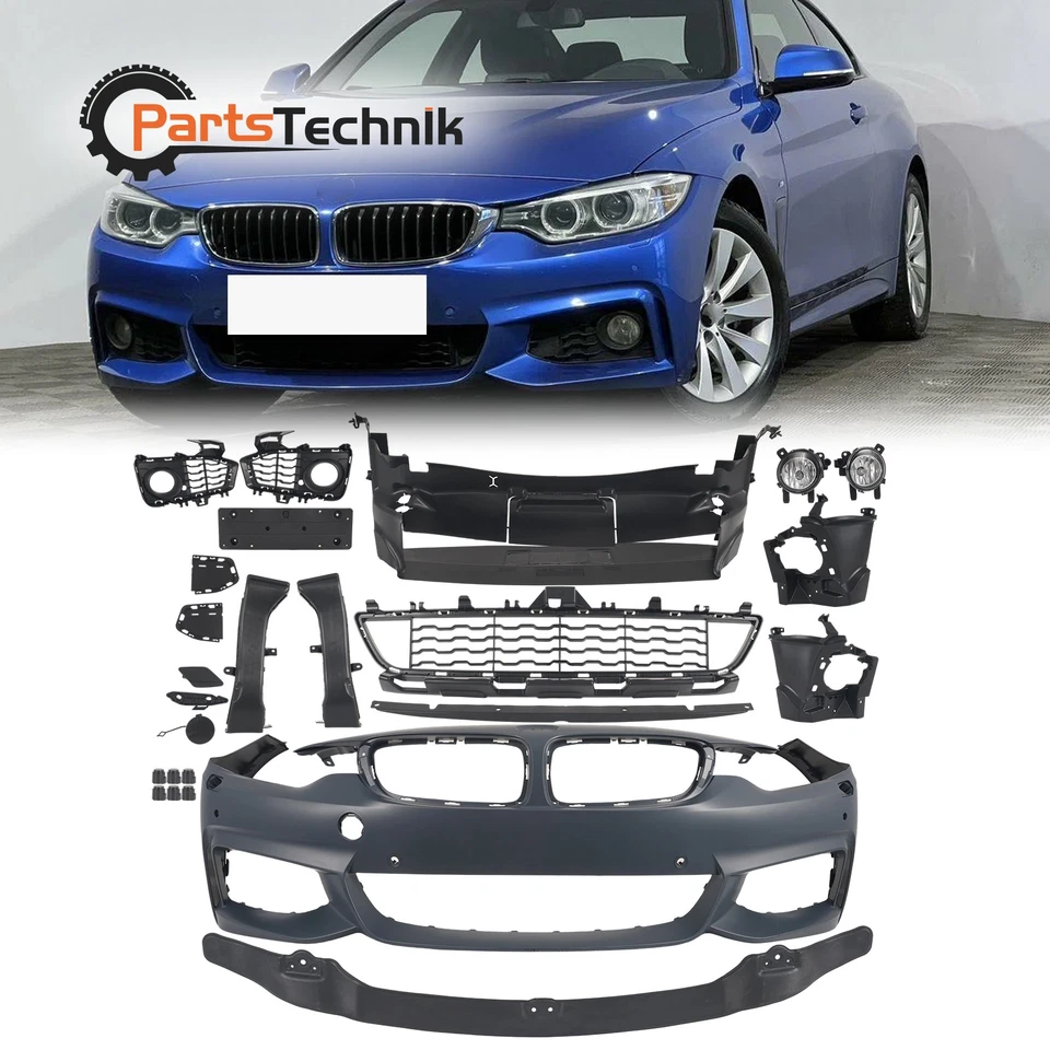 Fit For 2014-2020 BMW 4 Series F32 F33 F36 M-Tech Style Front Bumper Kit W/ Fog - Image 1 of 4