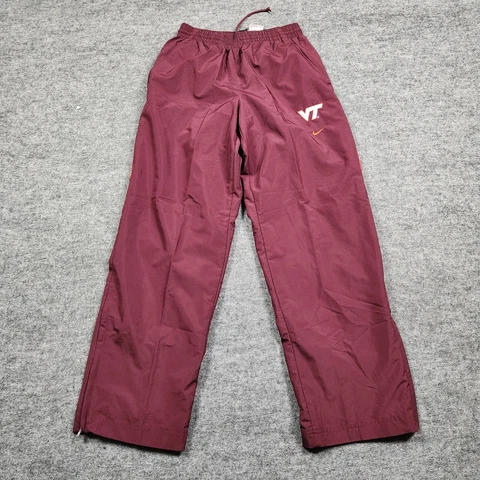 NIKE TEAM Men's Red Track Pants Virginia Tech Hokies Activewear Polyester M Cover
