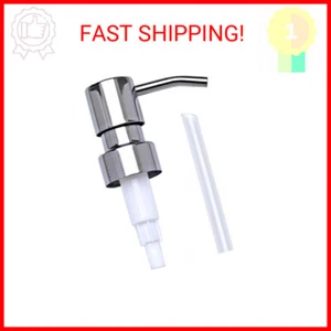 Chrome Soap Dispenser Pump Replacement - Silver 304 Rust Proof Stainless Steel L - Picture 1 of 2