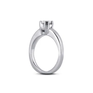 1.22ct F VS2 Round Natural Certified Diamond Platinum Solitaire Engagement Ring - Picture 1 of 6