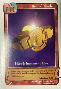 Redemption CCG Warriors Belt of Truth Ultra Raro EXCELENTE Diseños de Juegos de Cactus - Imagen 1 de 2