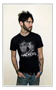 Hackers Faces Kult Klassiker Film Computer Retro T-Shirt - Bild 1 von 18