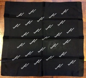 Vintage Jacqmar Of London Italian Black Silk Scarf 18” - Picture 1 of 2