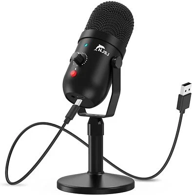 NJSJ USB Microphone for Recording and Streaming on PC Mac Game Streaming Skype - Image 1 of 4