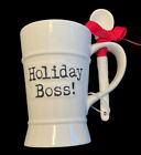 Christmas mug GIFT SET Holiday Boss mug with spoon NEW WITH TAGS FREE SHIPPING