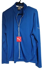 Puma Ladies Large NWT Golf Full Zip Long Sleeve Sports Top 596803 Lapis Blue - Picture 1 of 6