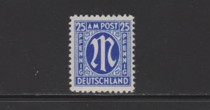 AM-Post 28 f 46 25 Pfennig mit deutlichem Plattenfehler postfrisch einwandfrei - Picture 1 of 1