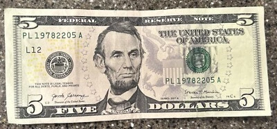 Fancy Serial Number Birthday 5 Dollar Note May 22, 1978 - Image 1 of 3