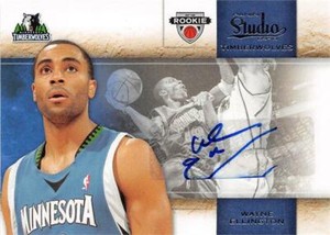 Wayne Ellington signed Basketball Card 2010 Panini Studio Rookie #133 LE 196/199