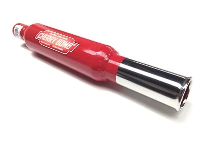 CUSTOM CHROME RACING 1x silenziatore posteriore rosso bomba ciliegio 3,5" - GARANZIA 5 ANNI