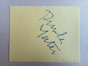 Paula Yates - "The Tube" "The Big Breakfast" Personally Signed Page AFTAL COA