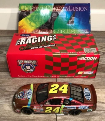 1/24 ACTION RCCA CHROMALUSION 1998 JEFF GORDON CWB BANCO DE JANELA TRANSPARENTE 1 DE 10.000 - Imagem 1 de 4