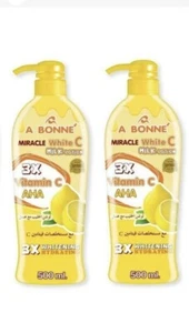 2x A BONNE Miracle Whit C Vitamina Extra AHA Blanqueador Leche Corporal Loción 500ML - Imagen 1 de 4