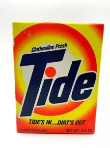 Vintage Tide 6,5 Unzen Waschmittelbox ungeöffnet NEU NOS - Bild 1 von 5