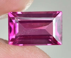 Natural Rhodolite Garnet Raspberry Baguette 5.00 Ct Certified Loose Gemstone - Picture 1 of 7