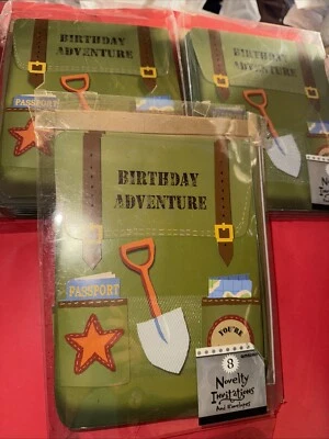 21 Birthday Adventure Birthday / Party Invitations Novelty Amscan New - Image 1 of 3