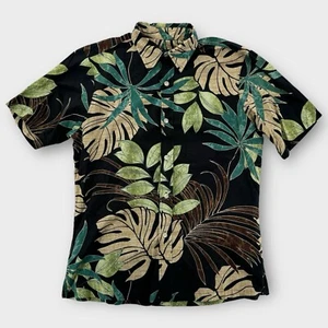Camisa Hawaiana Vintage Azul Paraíso Para Hombre Pequeña Tropical Aloha Abotonada Floral - Imagen 1 de 7