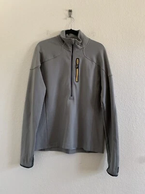 Smartwool Men's M Gray Merino Wool Nylon Quarter Zip Pullover Sweater Outdoor - Image 1 of 4
