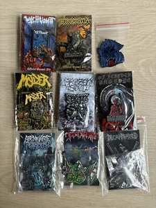 Pull The Plug Patches Official Licensed Death Metal Pin Bundle - Picture 1 of 2