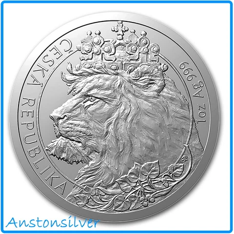 2021 Niue Czech Lion BU 1 oz Silver Encapsulated Cover