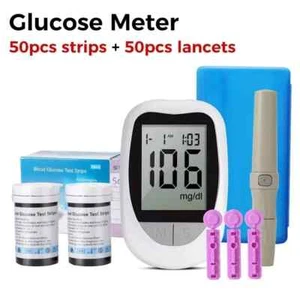Blood Glucose Sugar Monitor Diabetes Testing Kit +50 Test Strips +50 Lancets - Picture 1 of 7