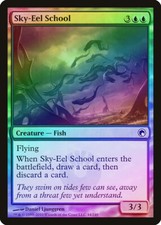 Sky-Eel School FOIL Scars of Mirrodin NM Blue Common MAGIC MTG CARD ABUGames