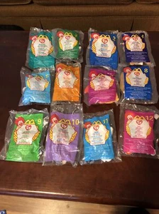 1999 TY Teenie Beanie Babies Complete Set of 12 McDonalds Happy Meal Toys Sealed - Picture 1 of 6