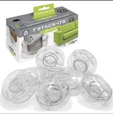 SlipStick StackIts Clear Stackable Furniture Risers 8-Pack CB658 New BQ