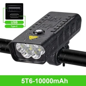 Linterna Bicicleta 5000 Lúmenes Bicicleta Faro Delantero Super Brillante T6 Luz LED - Imagen 1 de 10