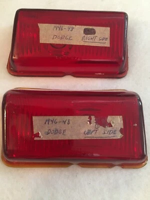 Dodge Custom Deluxe 1946 47 1948 lente de luz trasera de vidrio izquierda T520 T521 derecha Foto 1 de 4