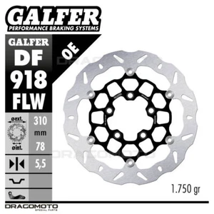 TRIUMPH T-100 BLACK 2017 DF918FLW Front Brake Disc Rotor GALFER Floating - Picture 1 of 3