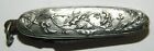 joli petit couteau de châtelaine  en argent  motifs houx fin XIX°