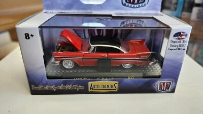 M2 Auto Thentic R37 #16-10 1958 Plymouth Belvedere in Red w/RR - Image 1 of 4