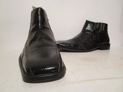 Roberto Chillini Hombres 85567 Informal Vestido Cremallera Lateral Botines Negro Talla 8.5 - 12 Foto 1 de 4