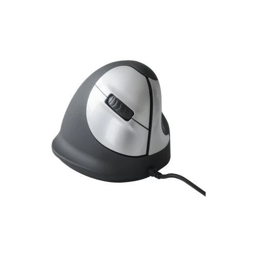 R-Go Tools HE Mouse Cable 4 Buttons Silver Black USB 2.0 3400 dpi Desktop - Image 1 of 1