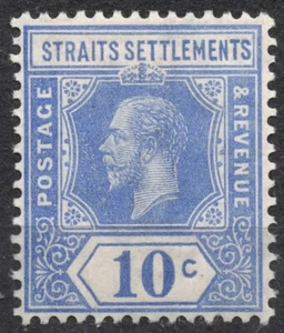 SG230 Sn:#190 1921 STRAITS SETTLEMENTS 10c 1921-27 King George V issue , MH - Picture 1 of 2