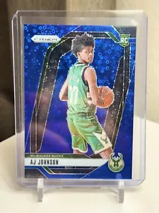 2024-25 Panini Prizm #251 AJ JOHNSON Blue Fast Break Disco Prizm RC /150 - Picture 1 of 2