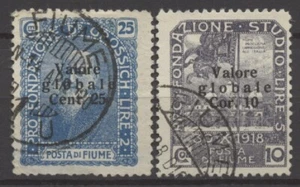 No: 133252 - FIUME (ITALY) - LOT 2 OLD STAMPS w. OP. "VALORE GLOBALE.. - USED!! - Picture 1 of 1