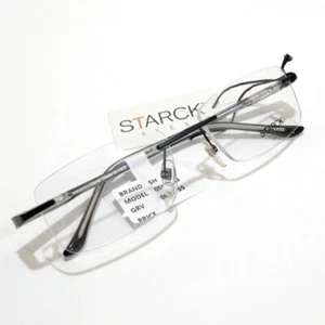 STARCK EYES SH2043 0001 Rimless Eyeglass Frame Black NEW - Picture 1 of 10