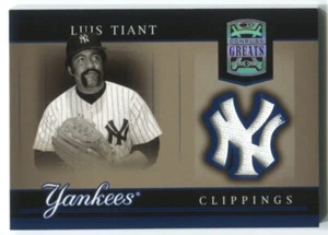 2005 Donruss Greats - LUIS TIANT - New York Yankees - GAME-WORN Materials Swatch - Bild 1 von 2