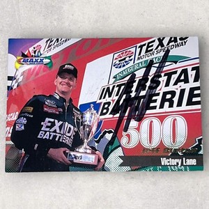 Jeff Burton 1998 MAXX 1997 YEAR IN REVIEW TEXAS VICTORY autographed NASCAR card