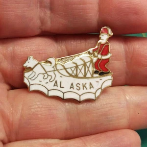 Spilla Santuario - Al Aska AL-ASKA Babbo Natale con Fez su Dogsled simpatica spilla massonica - Foto 1 di 3