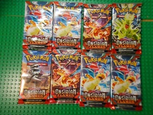 NEW Lot Scarlet & Violet Obsidian Flames Qty 8 Loose Booster Packs SEALED!!! - Picture 1 of 1