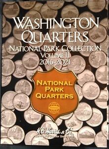 HE Harris National Parks Quarters Volume #2, 2016-2021 Coin Folder, Album Book