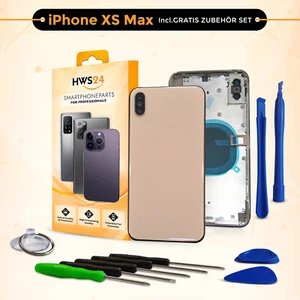 Back cover per iPhone XS MAX oro scocca posteriore telaio vetro frame housing NUOVO - Foto 1 di 2